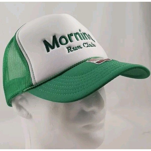 Morning Run Club Adjustable Snapback FoamFront Trucker HatCapNew